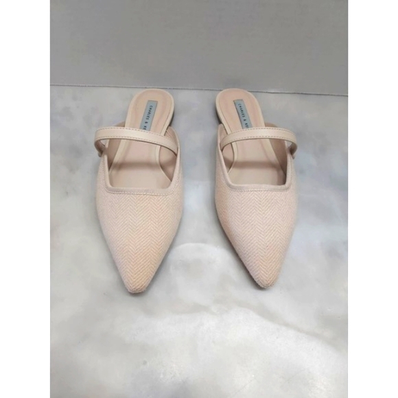 Charles & Keith Shoes - Charles & Keith Cream fabric Mules